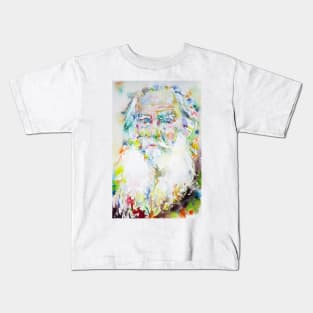 LEO TOLSTOY watercolor portrait .5 Kids T-Shirt